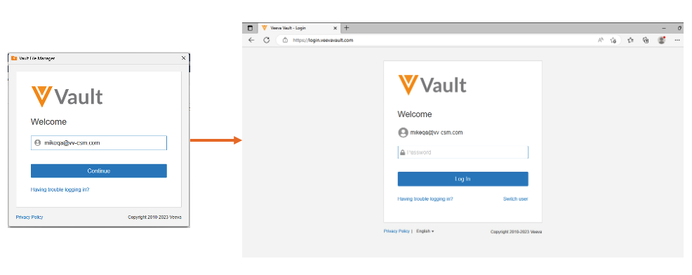 Sign in to Vault File Manager with SAML SSO