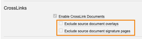 Crosslink settings for Admins