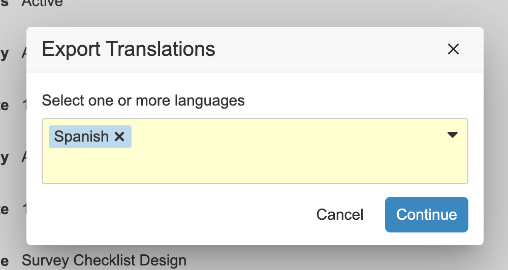Checklist Design Translation