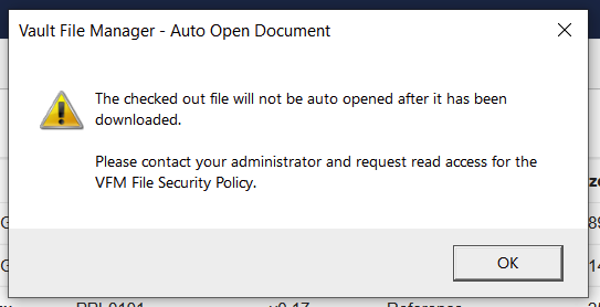 Improved Error Message for Missing VFM File Security Policy