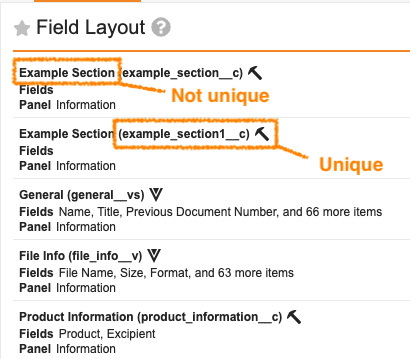 Reusable Labels for Document Field Layouts