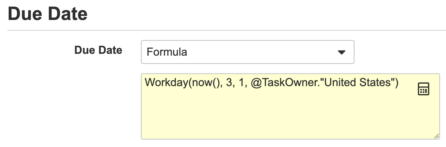 Formulas for Workflow Dates